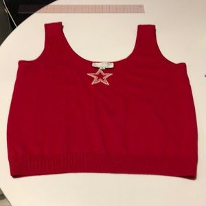 St. John Knit Collection Red Tank